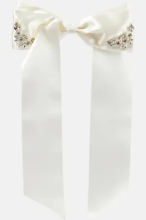 Simone Rocha Fermacapelli in raso con cristalli