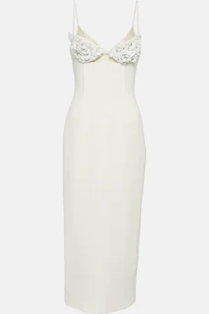 DAVID KOMA Abito midi in cady con applicazioni
