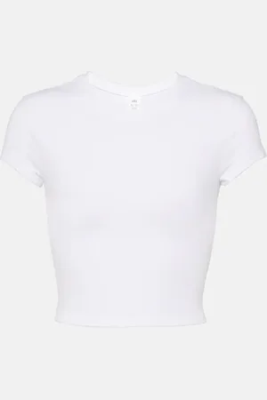 alo T-shirt cropped Alosoft in jersey