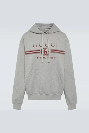 Gucci Felpa in jersey di cotone con cappuccio