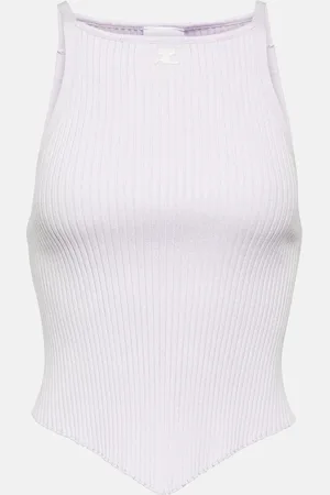 Courrèges Courrèges Tank top in maglia a coste con logo