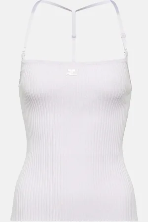Courrèges Courrèges Top in maglia a coste con logo
