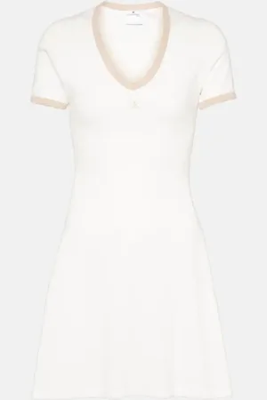 Courrèges Courrèges Miniabito in cotone con logo