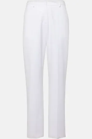 VALENTINO Pantaloni slim in cotone a vita bassa