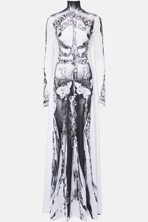 Jean Paul Gaultier Abito lungo Dentelle in jersey