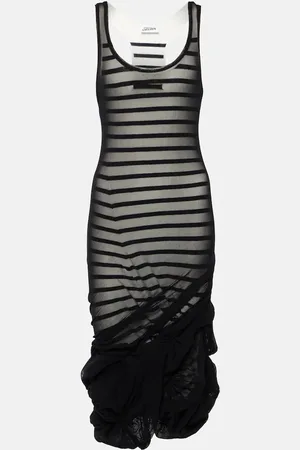 Jean Paul Gaultier Abito midi con tulle