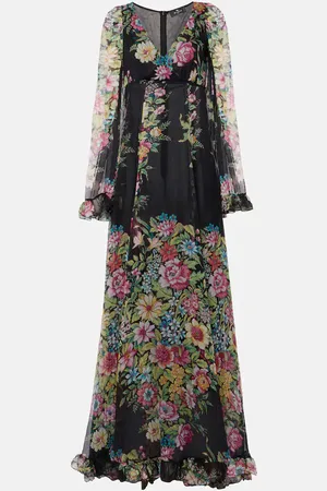Etro Abito lungo in chiffon di seta