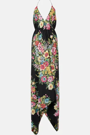 Etro Abito midi in seta con stampa floreale
