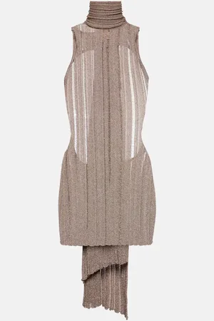 AYA MUSE Abito corto in maglia lamé