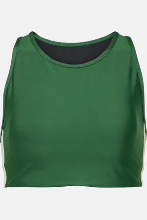The Upside Top sportivo Oxford Nora con cut-out