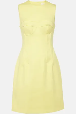 Sportmax Abito bustier in misto cotone
