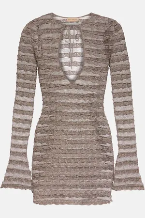 AYA MUSE Miniabito in maglia lamé
