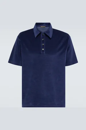 Loro Piana Polo Tsubaki in ciniglia di cotone e seta