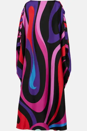 Puccini Caftano Marmo in twill di seta