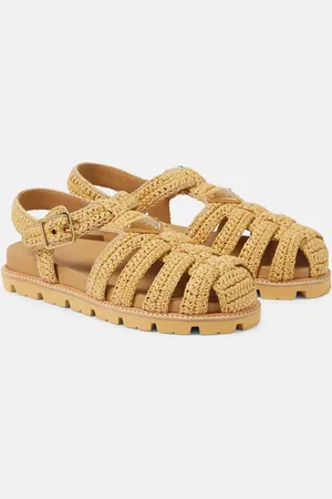 Prada Sandali in crochet con logo