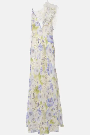 ZIMMERMANN Abito lungo Natura in organza di lino e seta