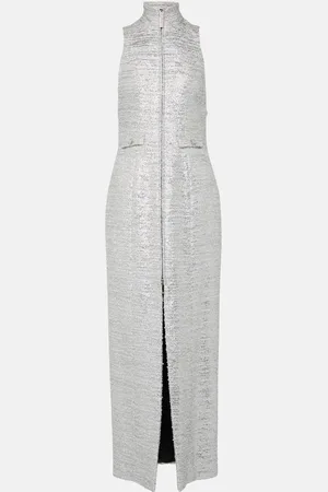 Alessandra Rich Abito midi in tweed di lurex®
