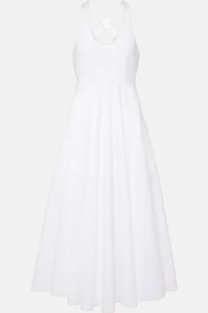 Alaïa Alaïa Abito midi in popeline di cotone