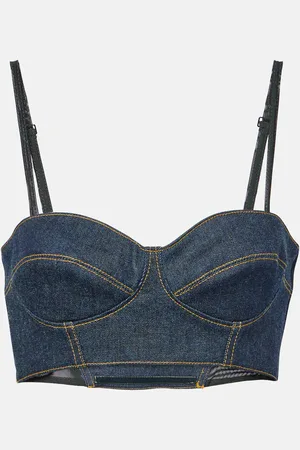Alaïa Alaïa Top bralette di jeans