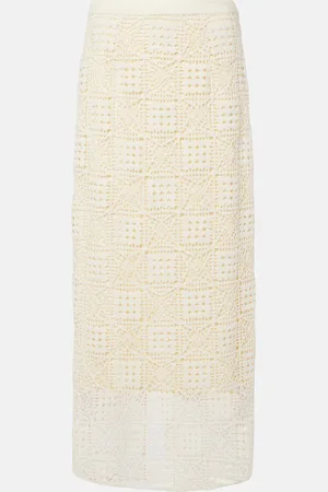 SIR Gonna lunga Rayure in crochet di cotone