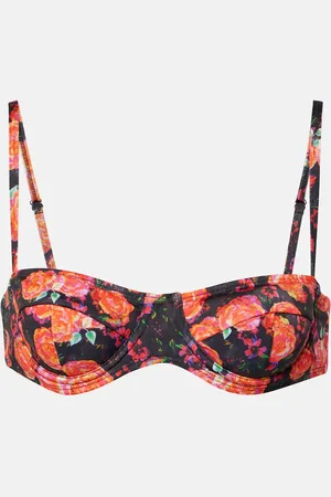 Bananhot Top bikini Lenny con stampa floreale