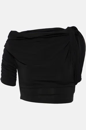 Jacquemus Top cropped Drapeado in jersey