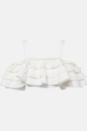 Carolina Herrera Top cropped con volant