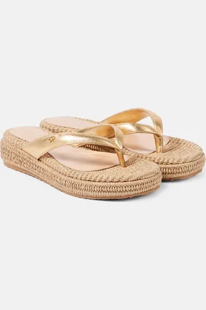 Gianvito Rossi Sandali espadrillas con pelle