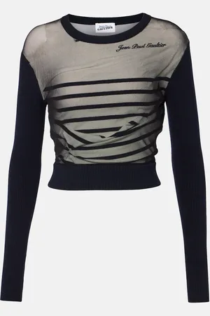 Jean Paul Gaultier Top The Marinière in jersey e tulle