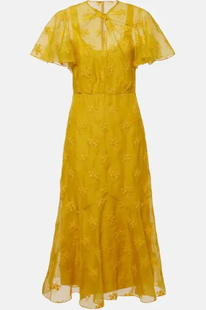 Erdem Abito midi in organza di seta