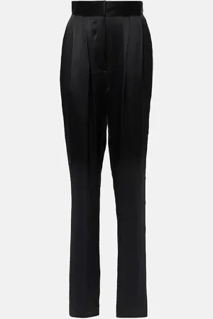 TOVE Pantaloni regular Remi in seta a vita alta
