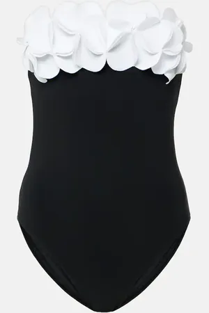 Karla Colletto Costume intero Tess con applicazioni floreali