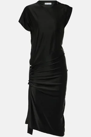 Paco rabanne Abito midi drappeggiato in jersey
