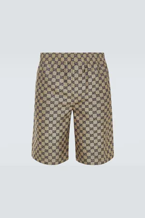 Gucci Shorts in misto lino GG