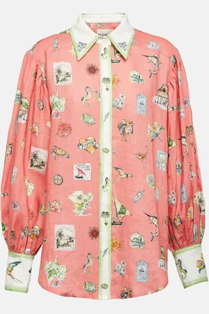 ALÉMAIS Alémais Camicia in lino con stampa