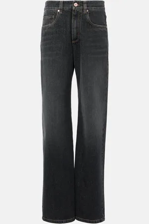 Brunello Cucinelli Jeans a gamba larga e a vita media