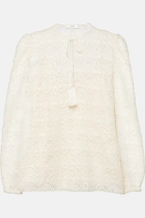 Frame Blusa in pizzo di cotone