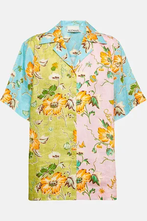ALÉMAIS Alémais Camicia Mana in lino con stampa