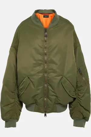 Balenciaga Bomber Off Shoulder in tessuto tecnico