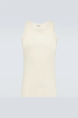 Auralee Tank top in maglia a coste di cotone