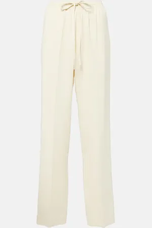 ASCENO Pantaloni regular Aurelia in crêpe