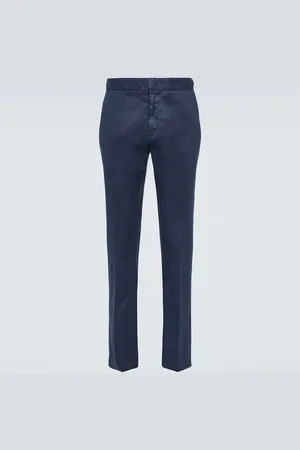 Loro Piana Pantaloni slim in lino e cotone
