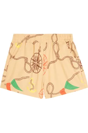Mini Rodini Shorts Nautical in twill di cotone con stampa