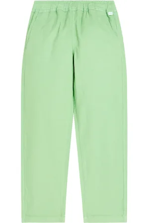 Il gufo Pantaloni regular in misto cotone e lino