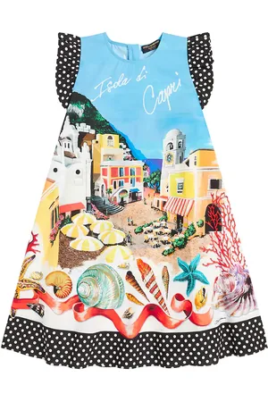Dolce & Gabbana Abito Capri in cotone con stampa