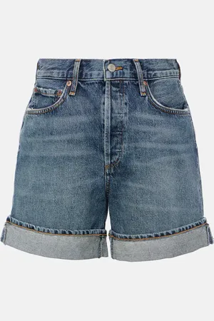 AGOLDE Shorts di jeans Dame a vita alta