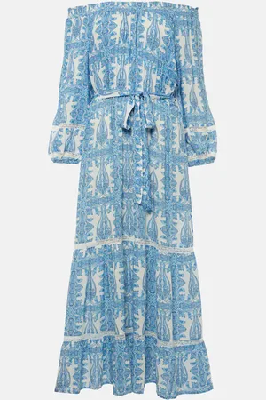 Melissa Odabash Abito midi Eclipse con scollo bardot