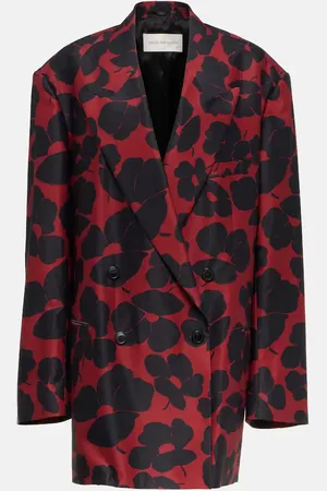 DRIES VAN NOTEN Blazer doppiopetto con stampa floreale