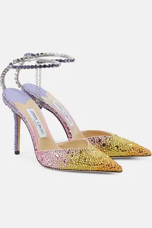 Jimmy Choo Pumps Saeda 100 in raso con cristalli