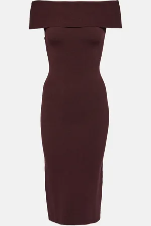 Altuzarra Abito midi Marceau con scollo bardot